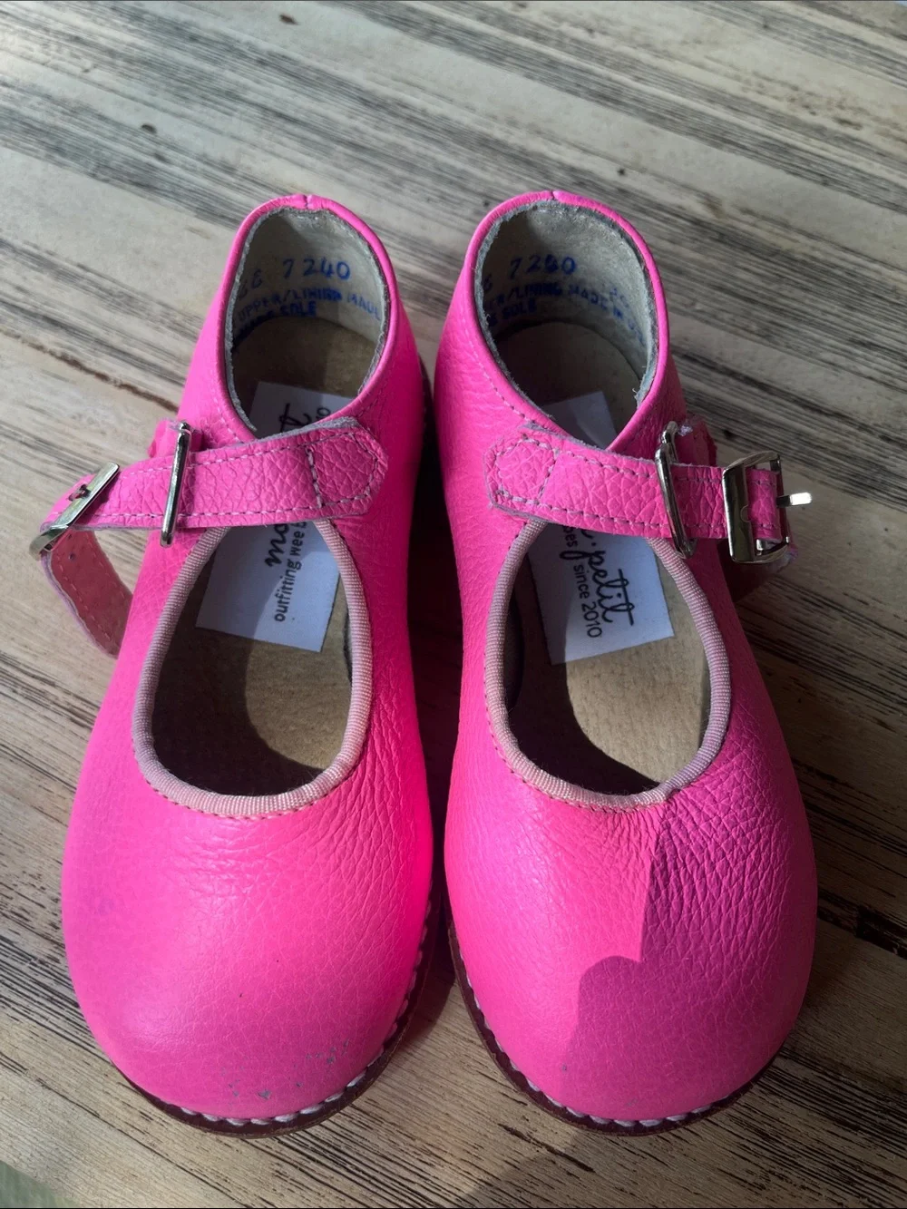 Girls Pink Mary Jane Dress Shoes with Buckle Strap